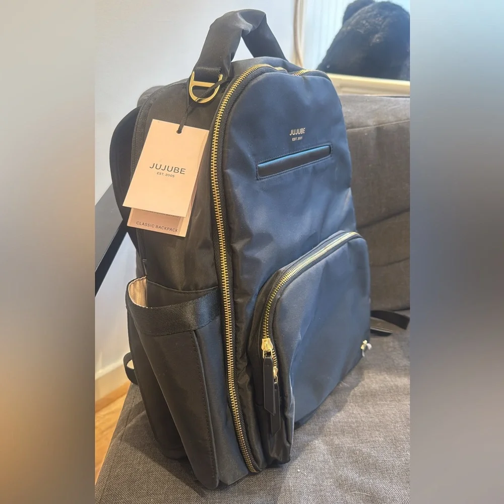 NWT Ju-Ju-Be Classic Black Backpack - Picture 1 of 7
